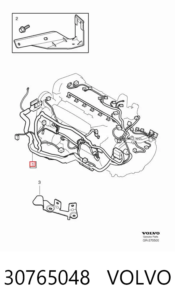 Cable de inyector (adaptador) 30765048 Volvo