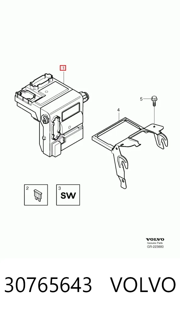 Caja de fusibles 30765643 Volvo