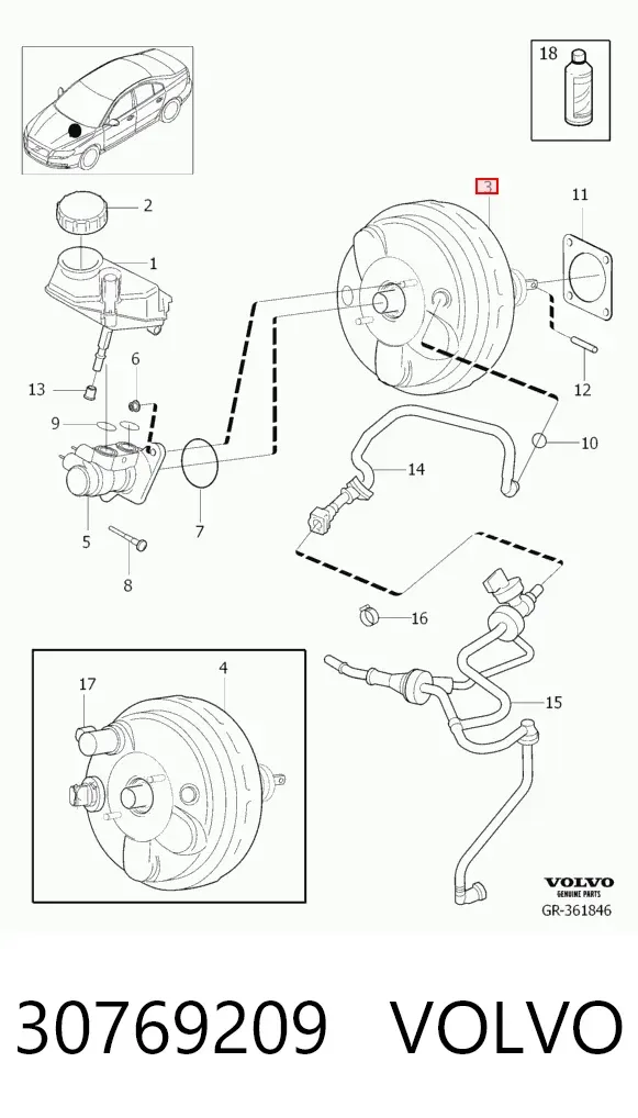 Servofreno 30769209 Volvo