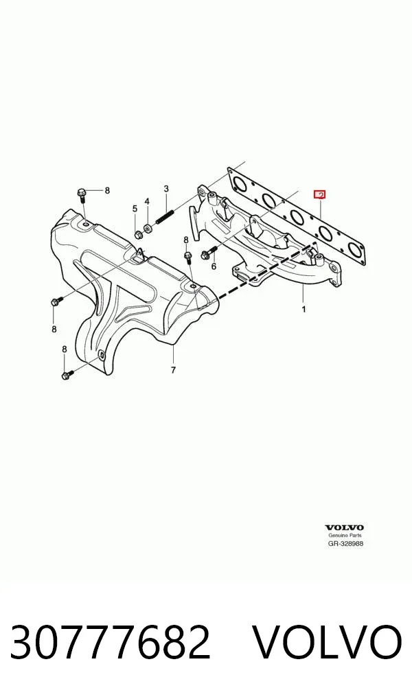 Junta colector escape 30777682 Volvo