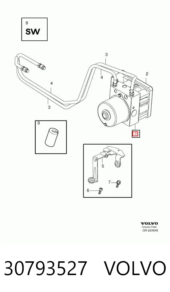 Módulo ABS Volvo V50 MW