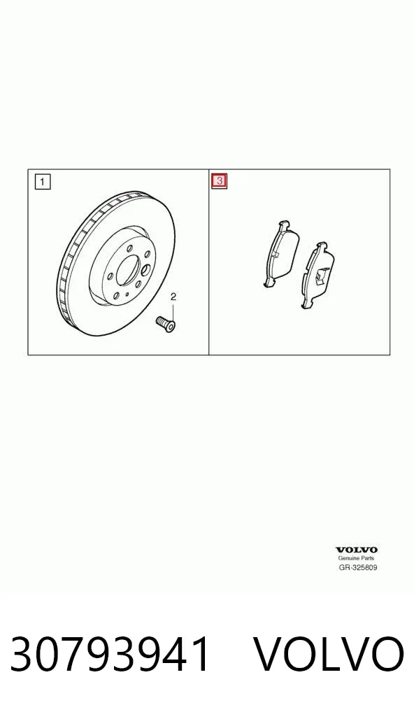 Pastillas de freno 30793941 Volvo