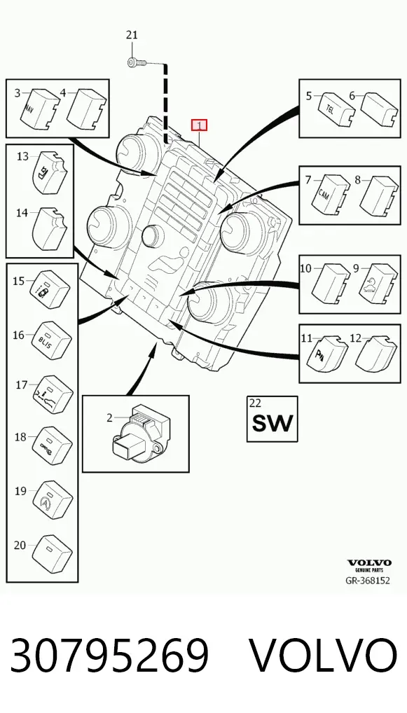 Unidad de control aire acondicionado Volvo S80 II