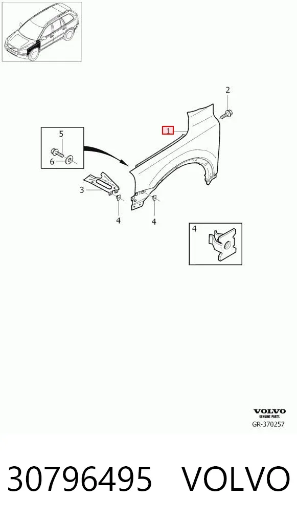 Aleta 30796495 Volvo