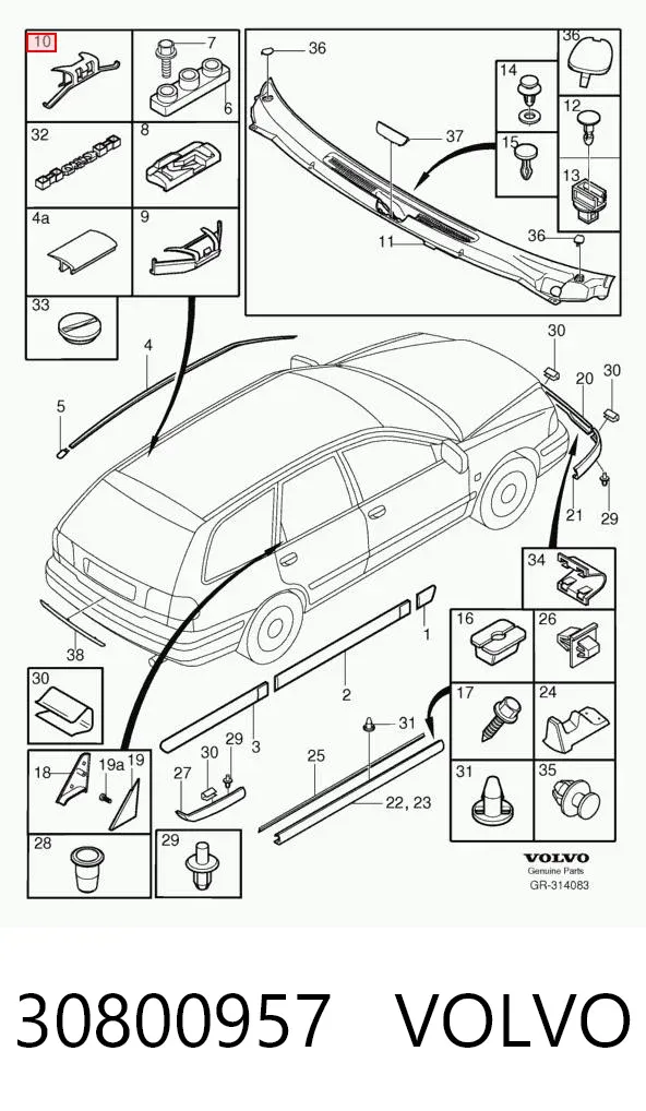Parabrisas 30800957 Volvo