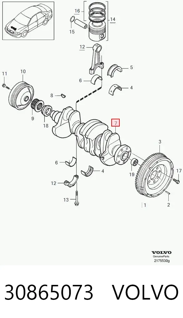 Cigüeñal 30865073 Volvo