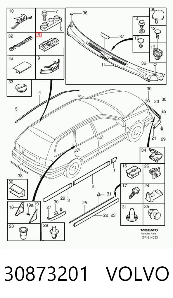 Parabrisas 30873201 Volvo