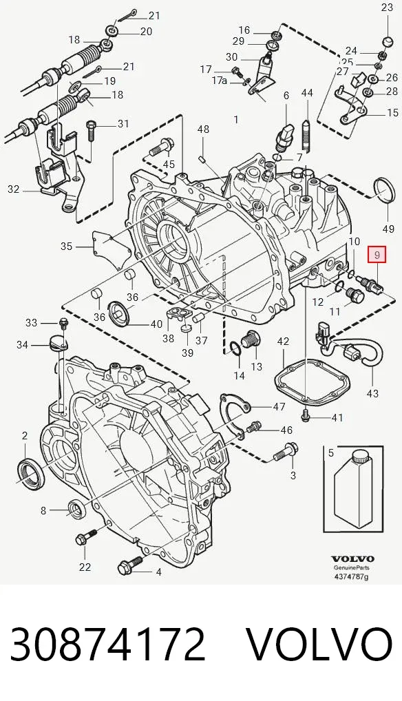 Sensor de temperatura 30874172 Volvo
