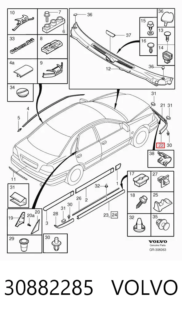 Spoiler derecho del parachoques delantero 30882285 Volvo