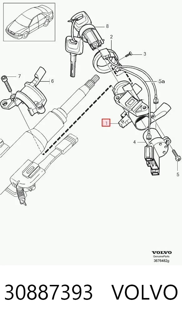 Bombín de arranque 30887393 Volvo