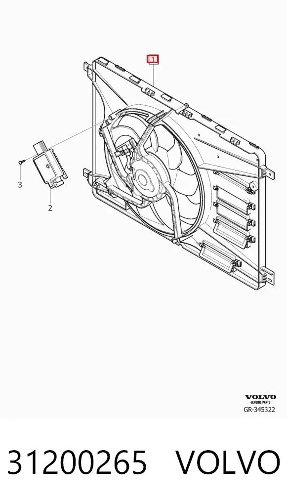 Ventilador de radiador 31200265 Volvo