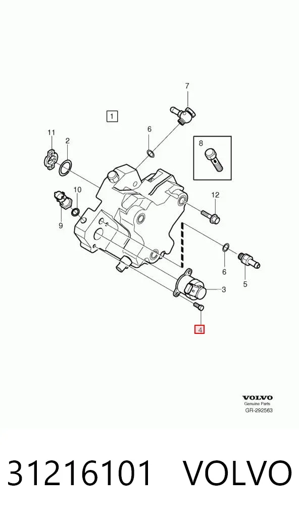 Tornillo 31216101 Volvo