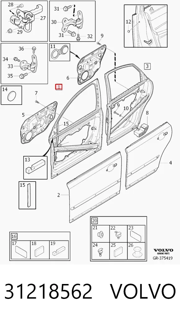 Puerta delantera izquierda Volvo S40 II