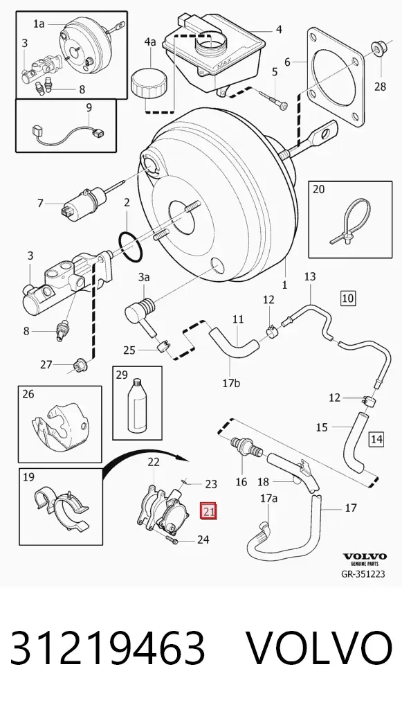 Bomba de vacío 31219463 Volvo