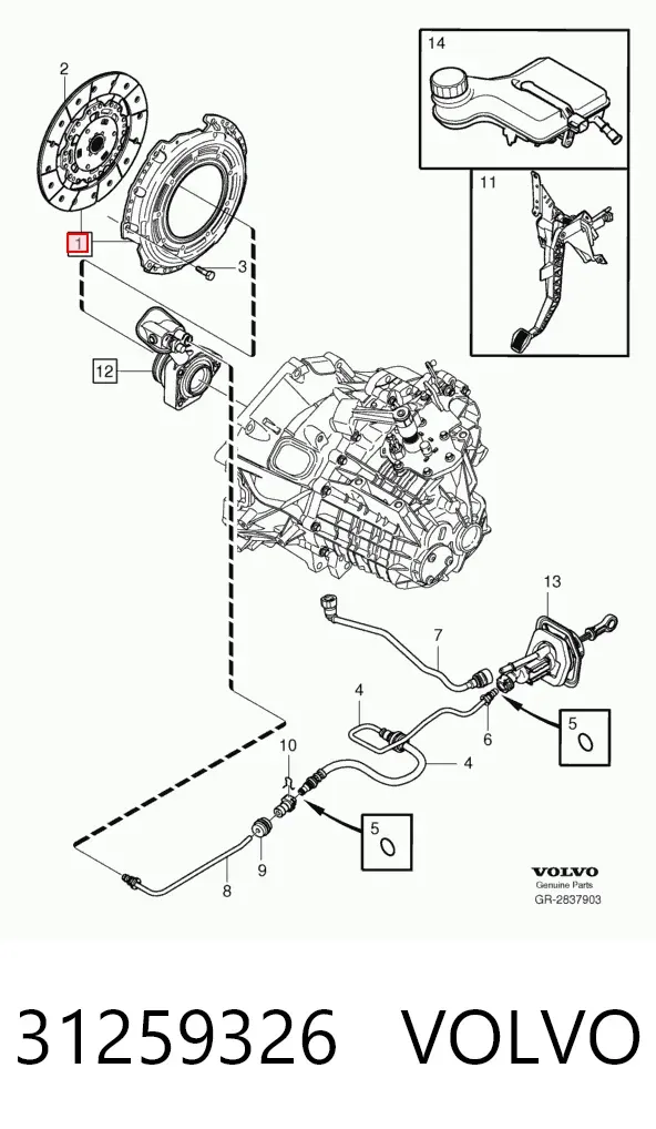 Embrague 31259326 Volvo