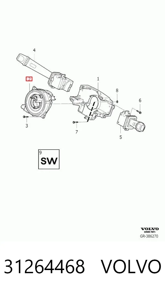 Anillo AIRBAG 31264468 Volvo