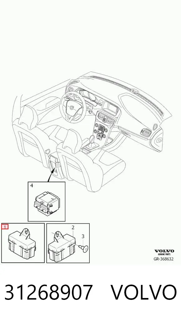 Relé de calefacción de asiento 31268907 Volvo