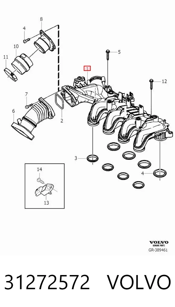 Compresor de aire acondicionado 31272572 Volvo