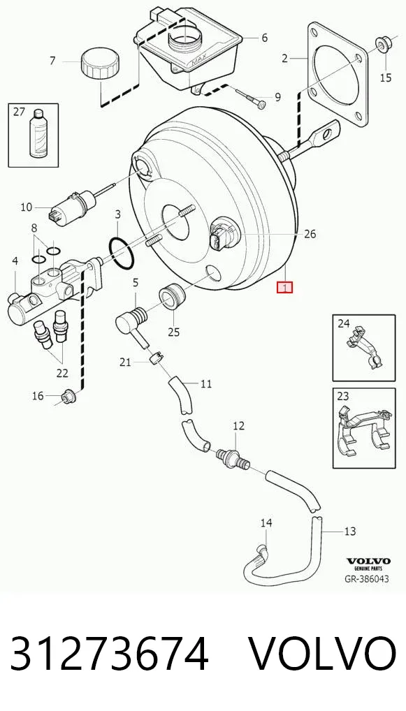 Servofreno 31273674 Volvo