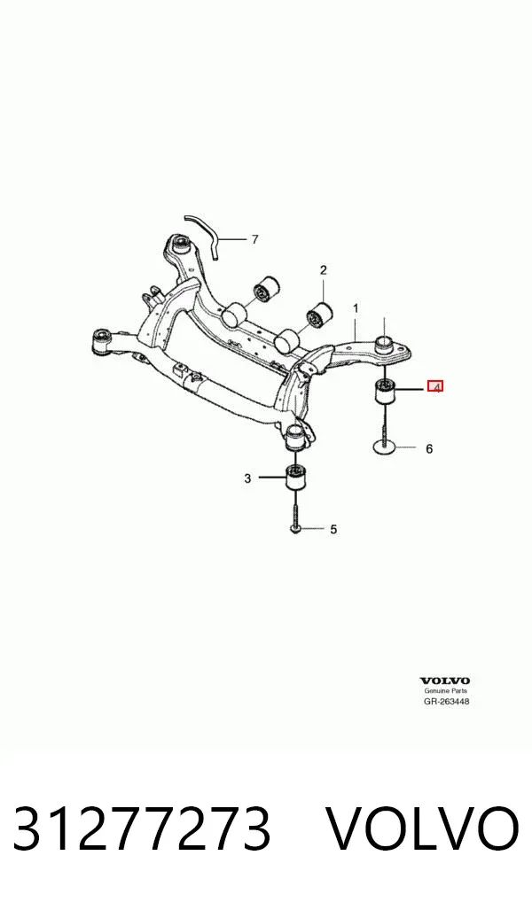 Silentblock trasero 31277273 Volvo