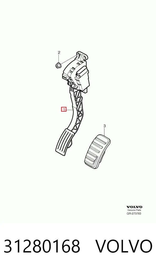 Pedal del acelerador 31280168 Volvo