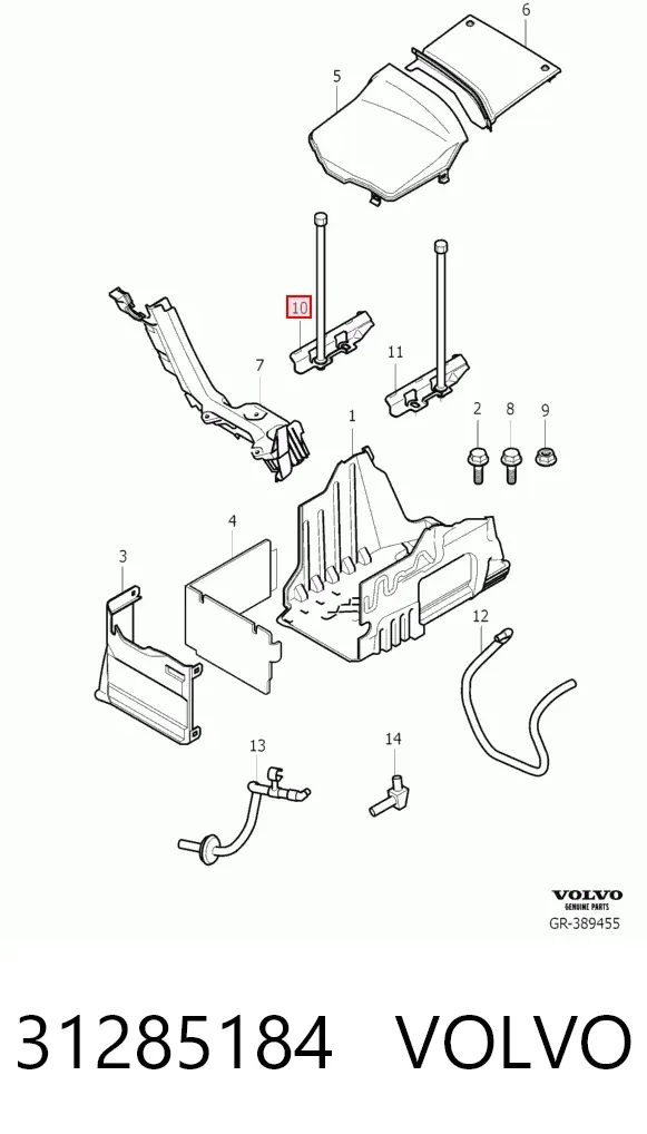 Soporte de batería 31285184 Volvo