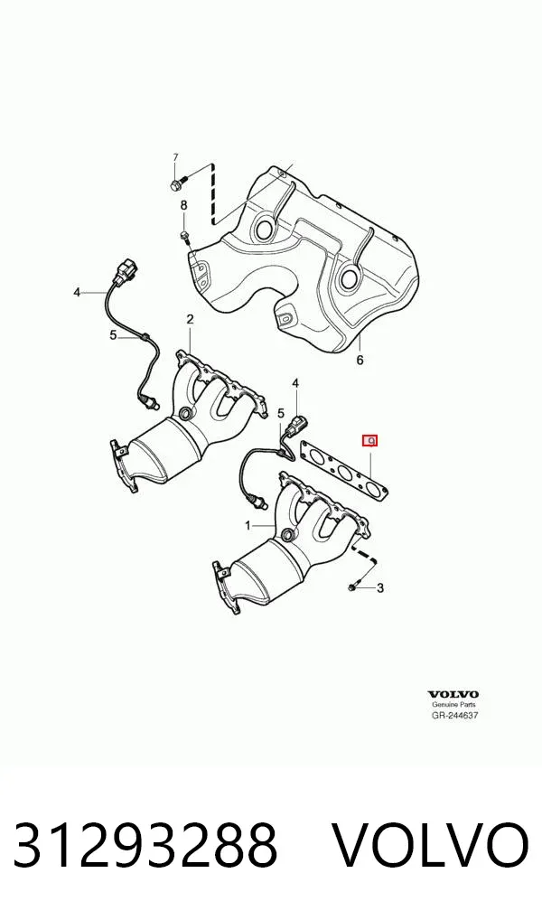 Junta colector escape 31293288 Volvo