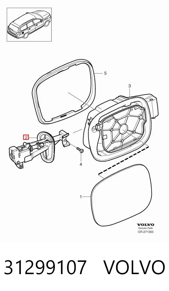 Motor tapa combustible 31299107 Volvo