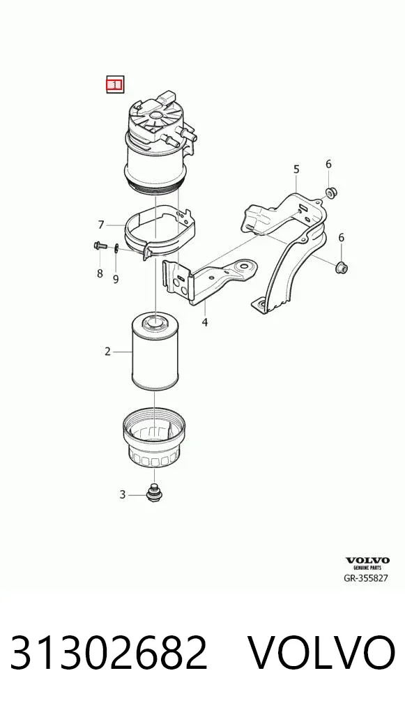 Filtro de combustible 31302682 Volvo
