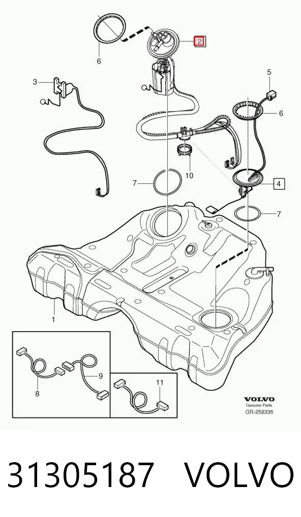 Bomba de gasolina 31305187 Volvo