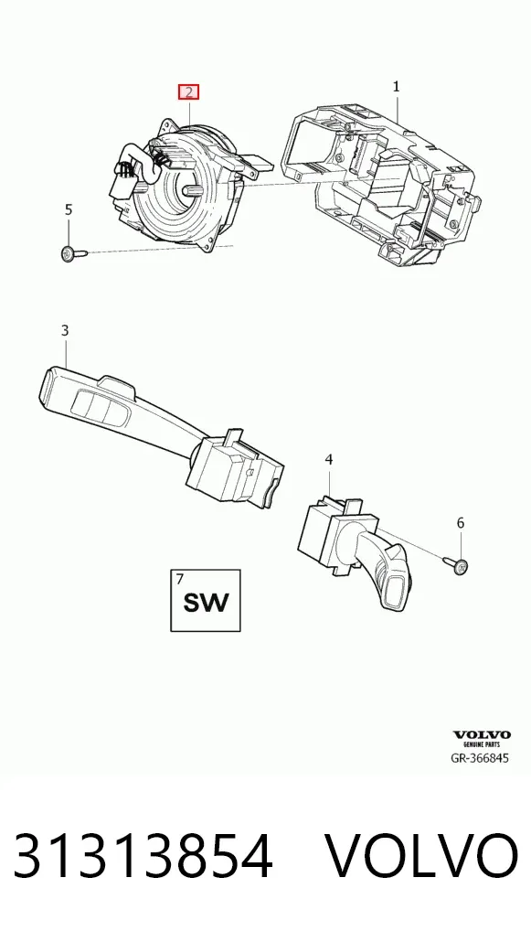 Anillo AIRBAG 31313854 Volvo