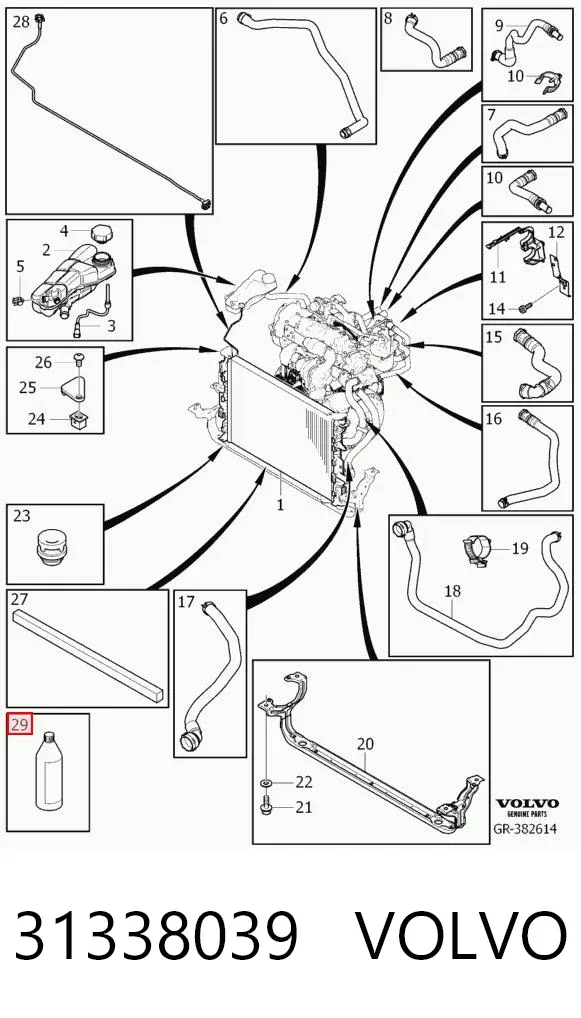Liquido refrigerante 31338039 Volvo