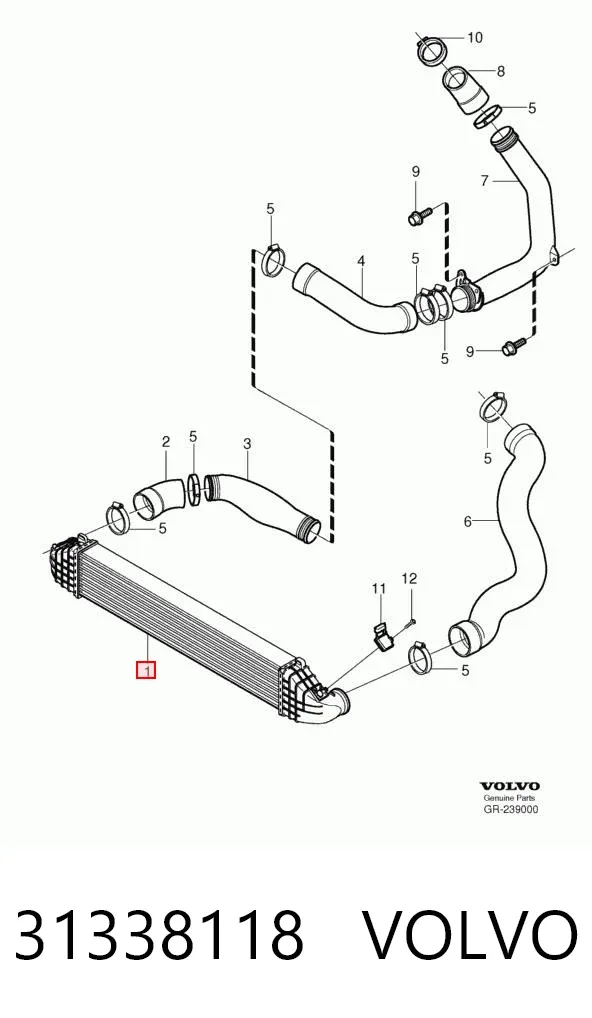 Intercooler 31338118 Volvo