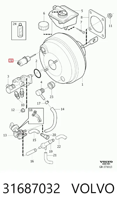 Válvula del servofreno VOLVO 31687032