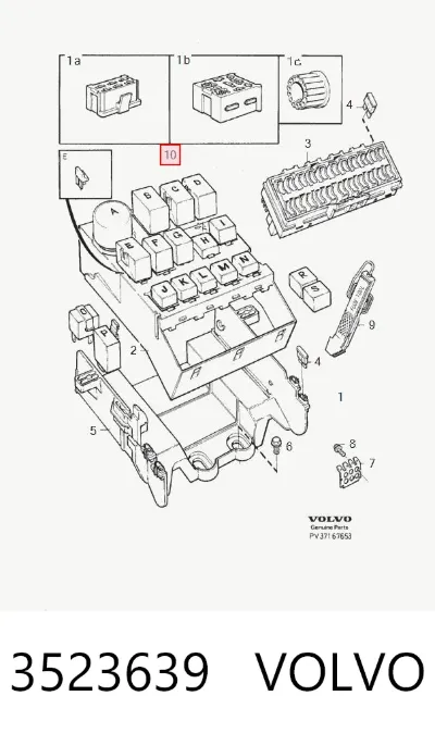 Relé de bomba eléctrica de combustible VOLVO 3523639
