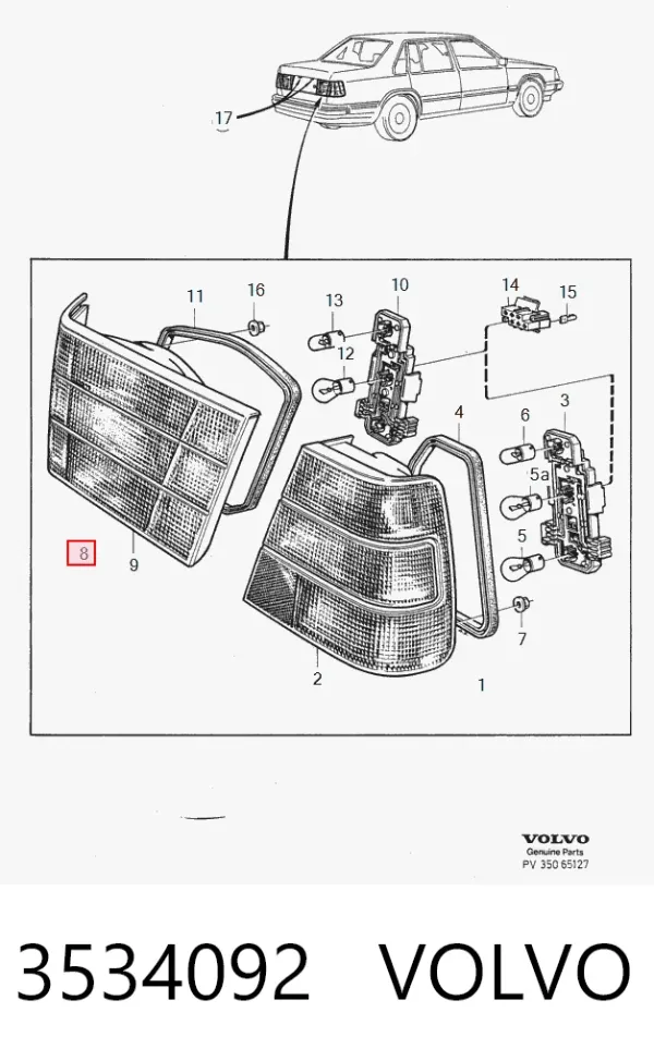 Bombilla 3534092 Volvo