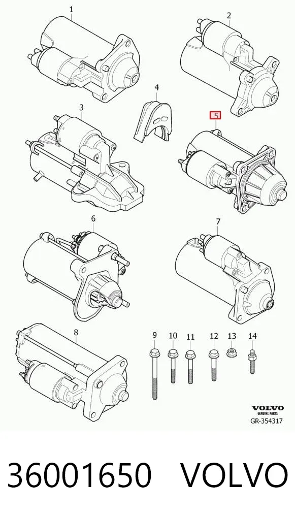 Motor de arranque 36001650 Volvo