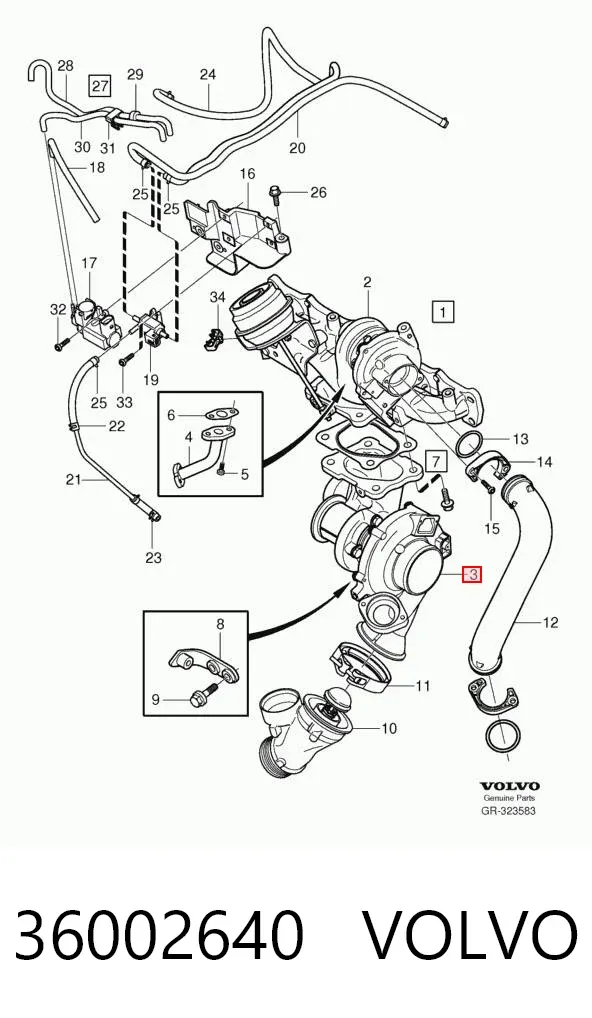Turbocompresor 36002640 Volvo