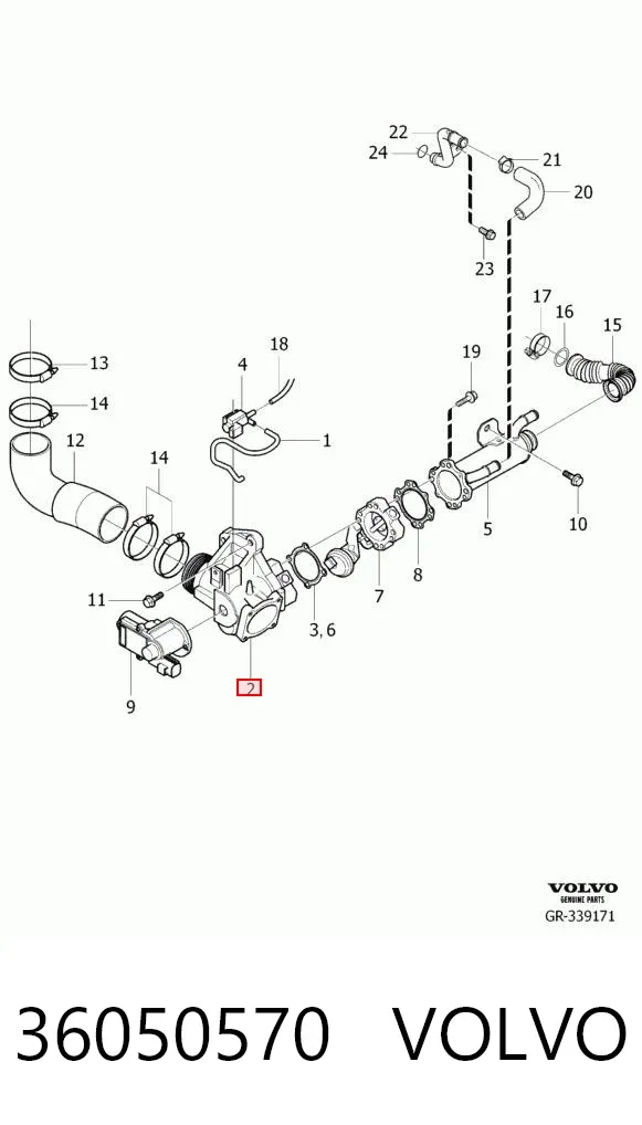 Válvula EGR 36050570 Volvo