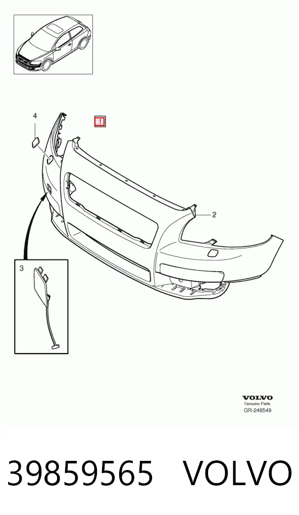 Paragolpes 39859565 Volvo