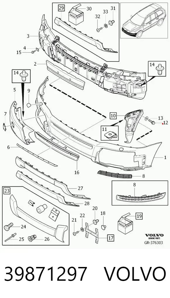 Paragolpes 39871297 Volvo