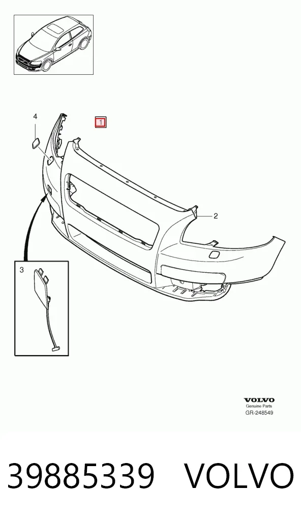 Paragolpes 39885339 Volvo