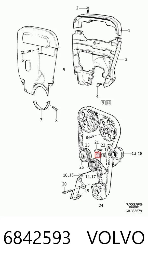 Tensor correa distribución 6842593 Volvo