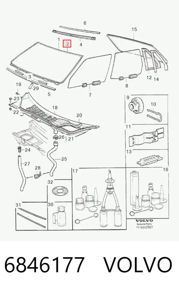 Parabrisas 6846177 Volvo