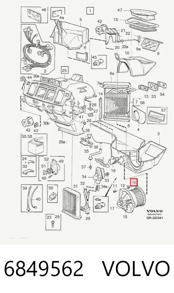 Ventilador habitáculo 6849562 Volvo