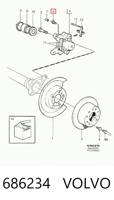 Válvula de purga de la pinza de freno delantera VOLVO 686234