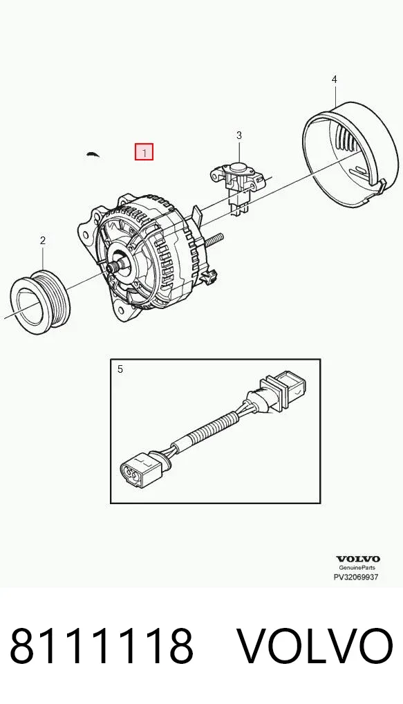 Alternador 8111118 Volvo