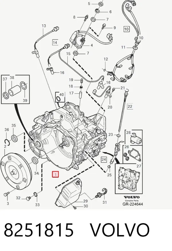 Caja de cambios automática 8251815 Volvo