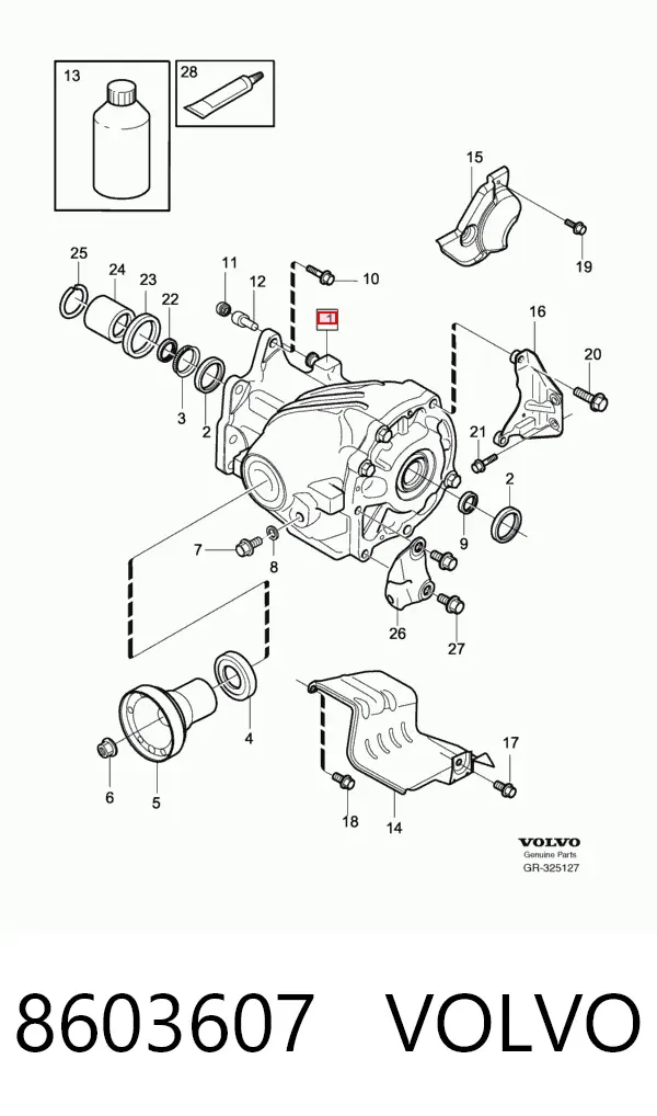 Caja de transferencia 8603607 Volvo
