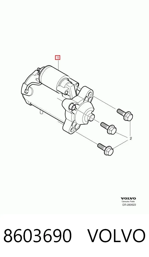 Motor de arranque 8603690 Volvo